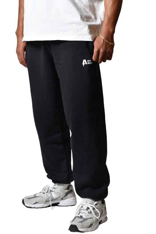 CUFFED JOG PANTS ( BLACK )
