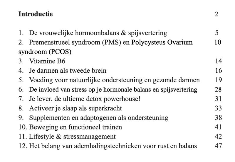 Hormoonbalans &amp; Spijsvertering