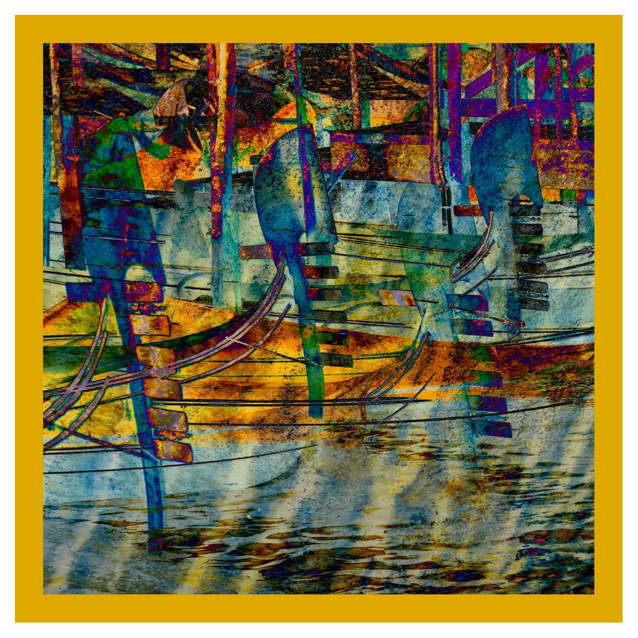 The Golden Gondolas scarf