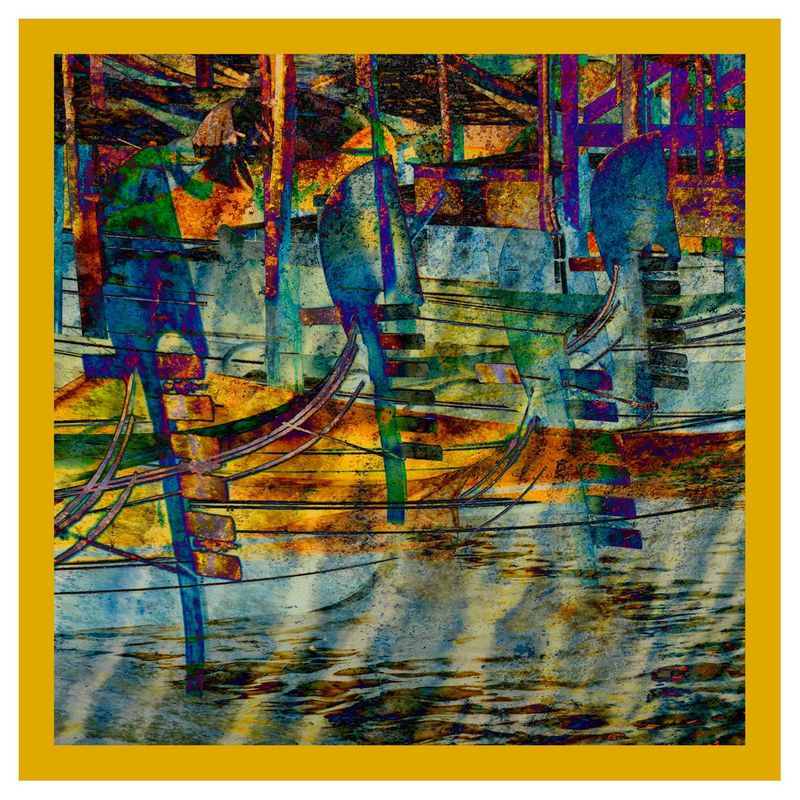 The Golden Gondolas scarf