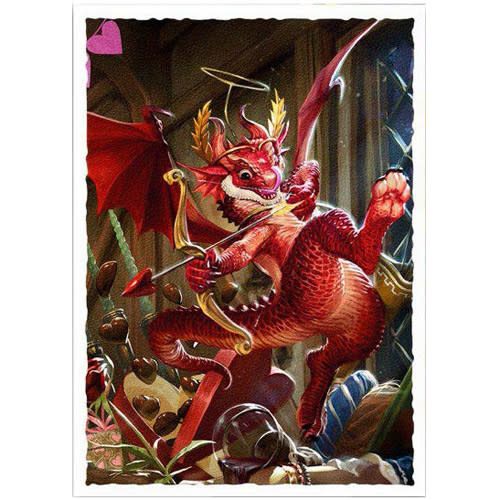Dragon Shields: (100) Matte Art - Valentine Dragon