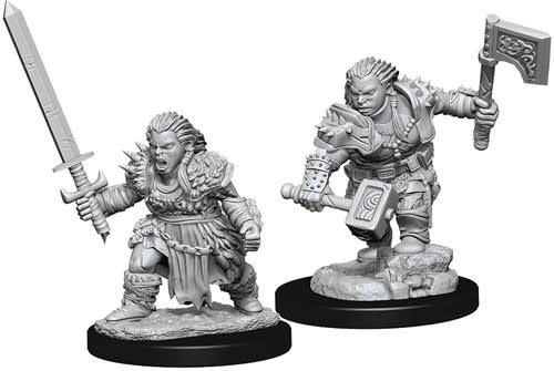Pathfinder Deep Cuts Unpainted Miniatures: W8 Dwarf Female Barbarian