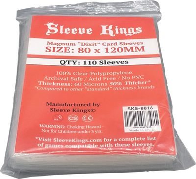 Sleeves: Magnum Dixit Sleeves 60 Microns 80mm x 120mm 110)
