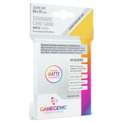 DP: Matte Standard Card Game Grey (50)