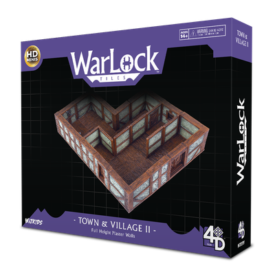 WarLock Tiles: Town &amp; Village II - Full Height Plaster Walls