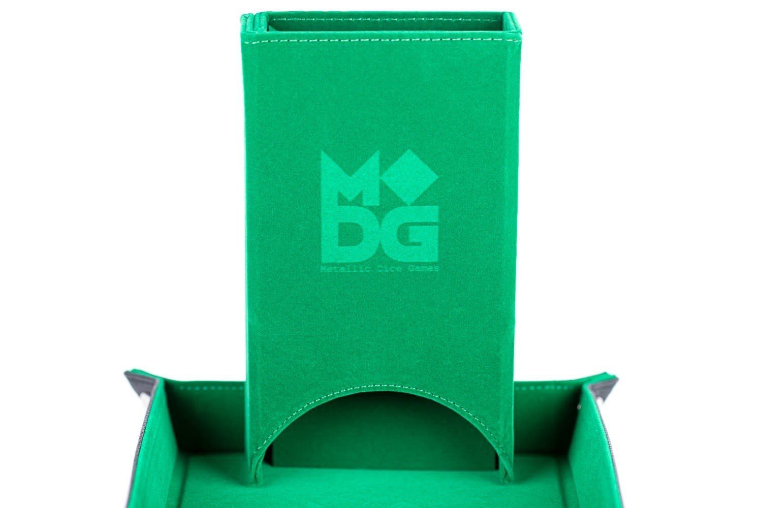 Dice Tower: Fold Up Velvet Green