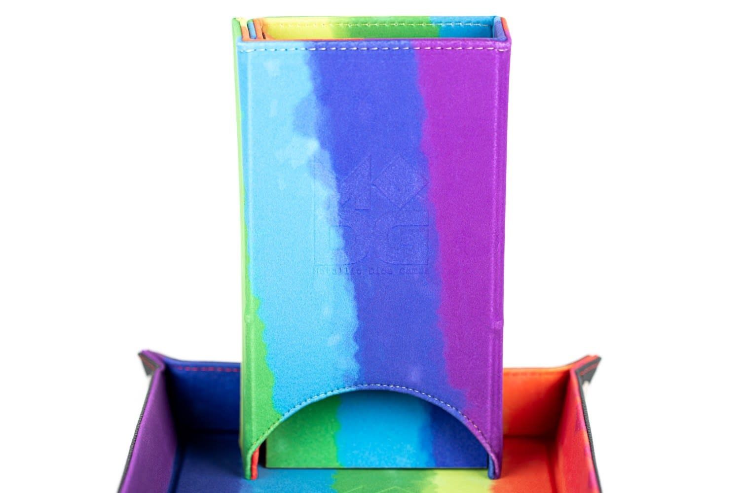 Dice Tower: Fold Up Velvet Watercolor Rainbow