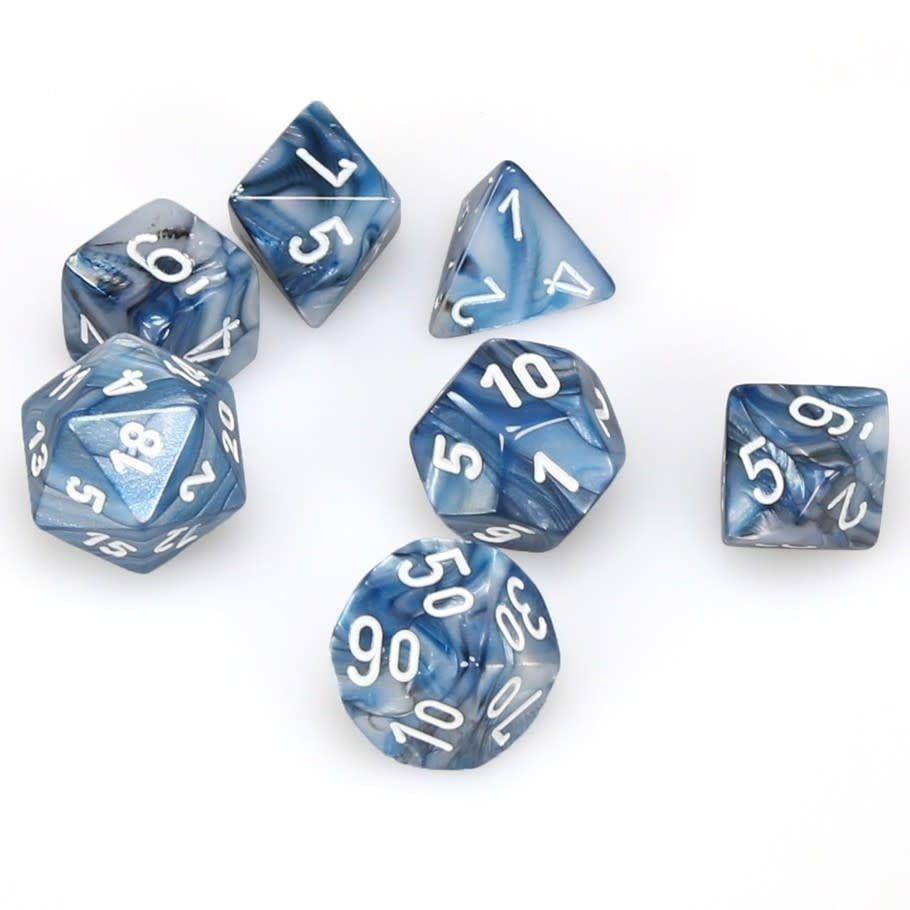 RPG Dice Set (7): Lustrous Slate/White