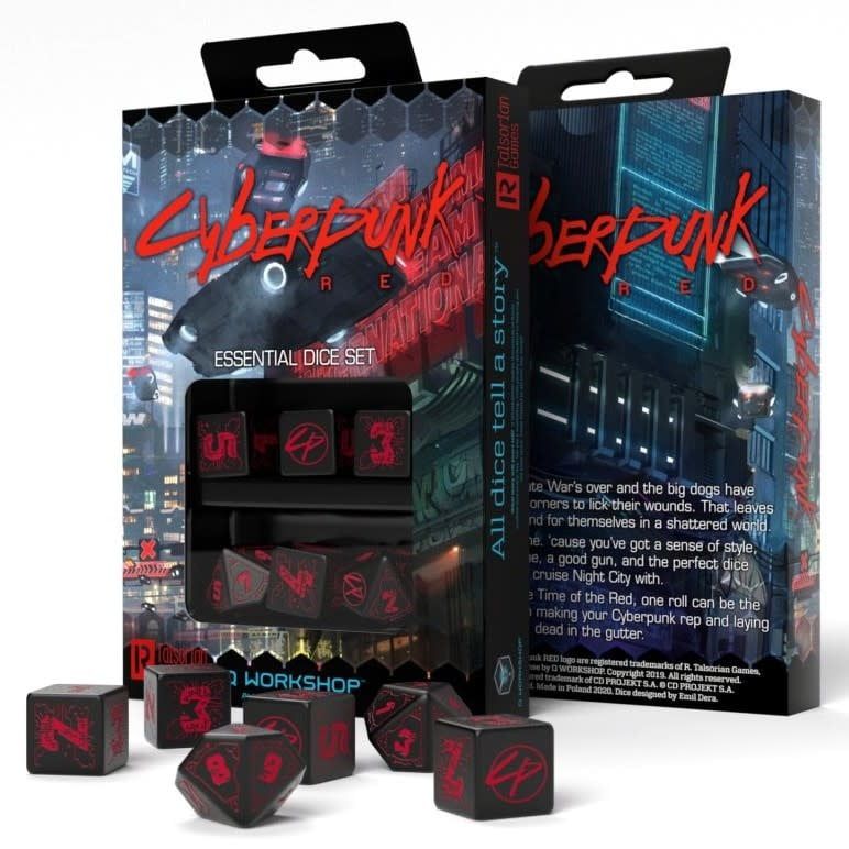 RPG Dice Set (7): Cyberpunk Red Essential