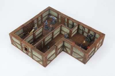 WarLock Tiles: Town &amp; Village II - Full Height Plaster Walls Expansion