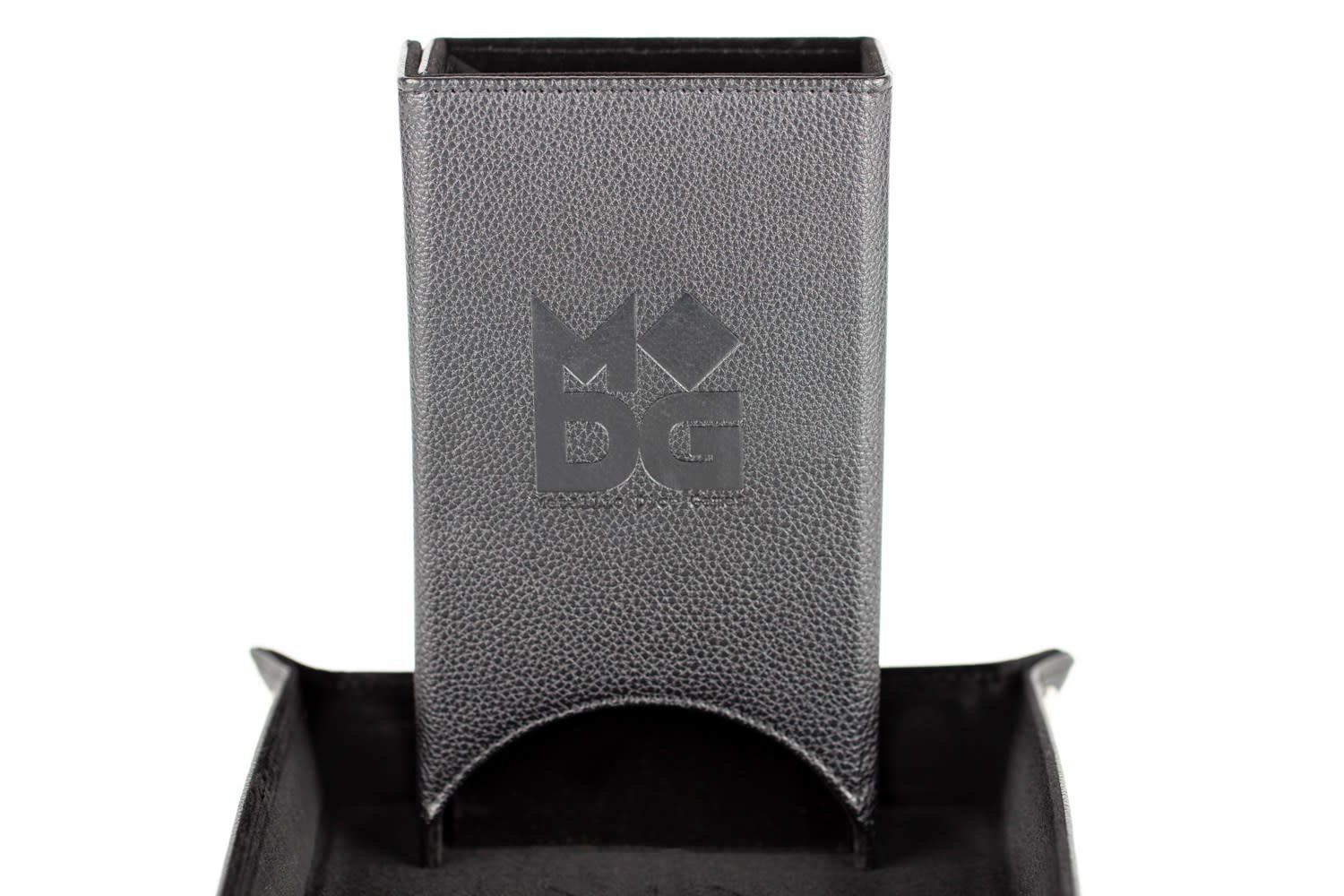 Dice Tower: Fold Up Leather Black