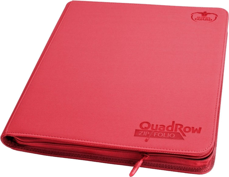 Ultimate Guard 12 Pkt ZipFoli Quad Row XenoSkin Red