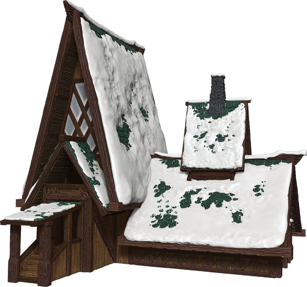 Dungeons &amp; Dragons Fantasy Miniatures: Icons of the Realms Icewind Dale: Rime of the Frostmaiden - The Lodge Papercraft Set