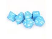 RPG Dice Set (7): Opaque Light Blue with White