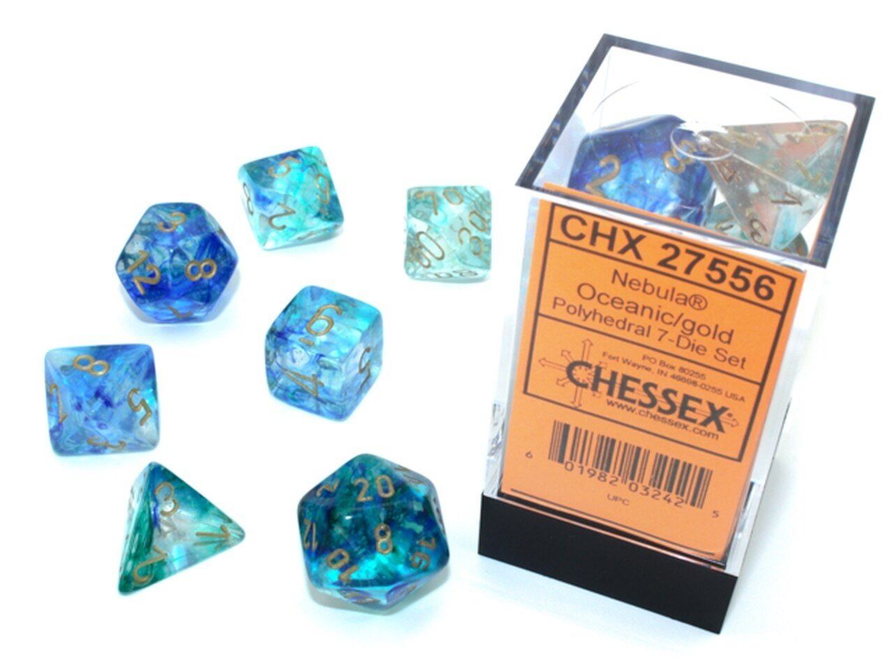 RPG Dice Set (7):  Luminary NB Oceanic gd