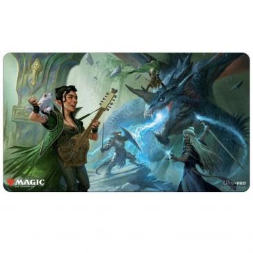 Playmat: MtG: Adventures V1 Party Fighting the Blue Dragon