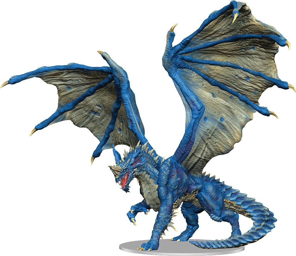 Dungeons &amp; Dragons Fantasy Miniatures: Icons of the Realms - Adult Blue Dragon Premium Figure