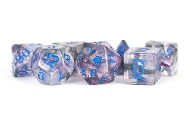 RPG Dice Set: 7 Set Unicorn Resin Poly Dice: Stellar Storm