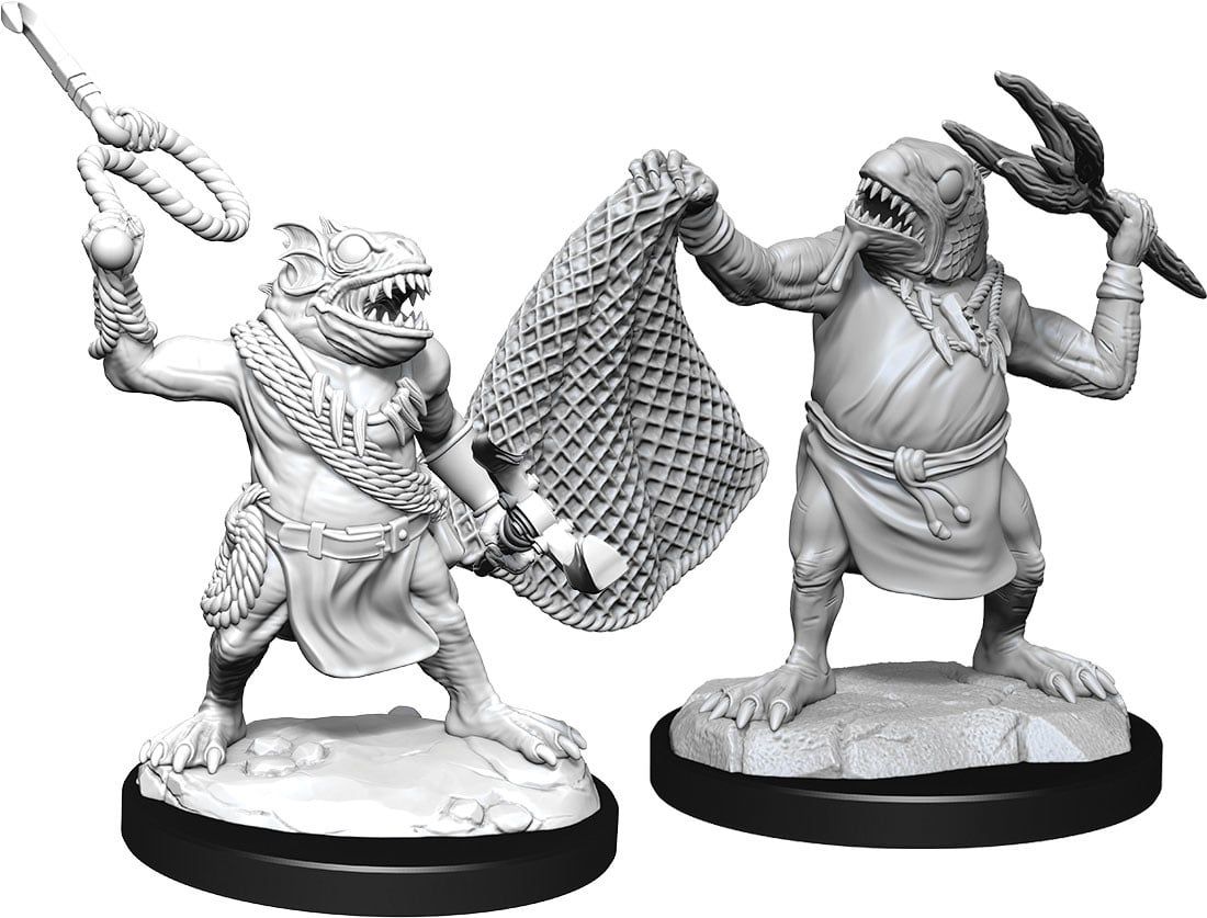 Dungeons &amp; Dragons Nolzur`s Marvelous Unpainted Miniatures: W14 Kuo-Toa &amp; Kuo-Toa Whip