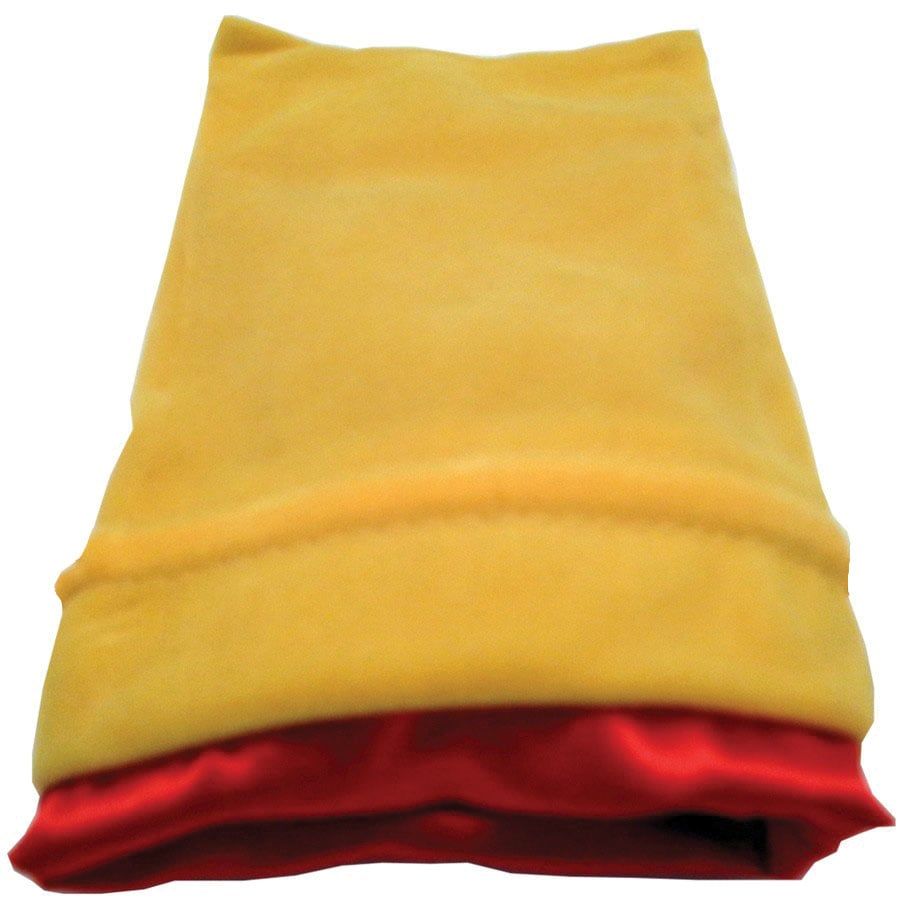 Dice Bag: 4x6: Gold Velvet with Red Satin Lining