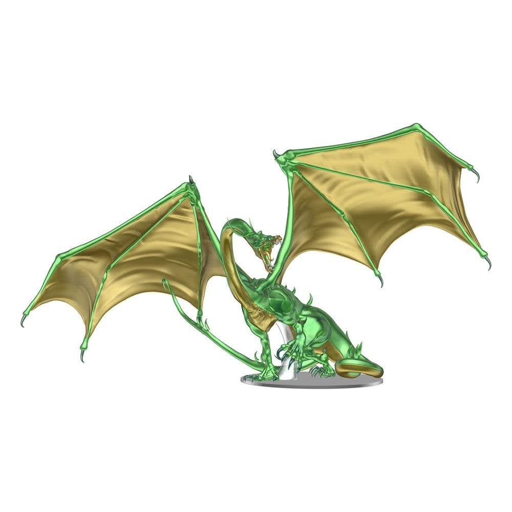 Dungeons &amp; Dragons Fantasy Miniatures: Icons of the Realms - Adult Emerald Dragon Premium Figure