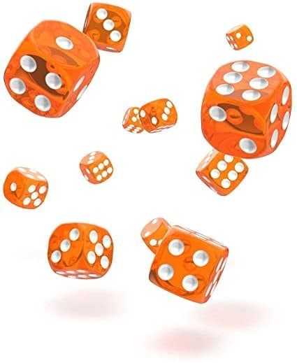 D6 (36): 12mm Translucent Orange