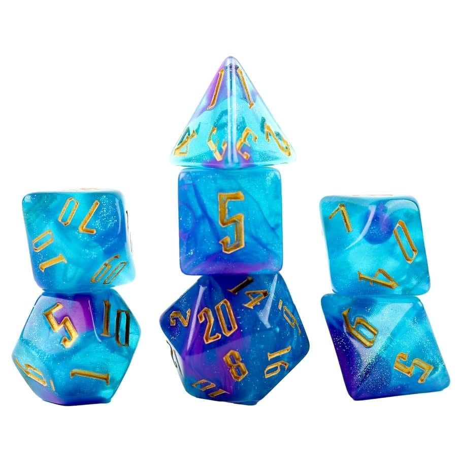 RPG Dice Set (7): Cerulean Nebula
