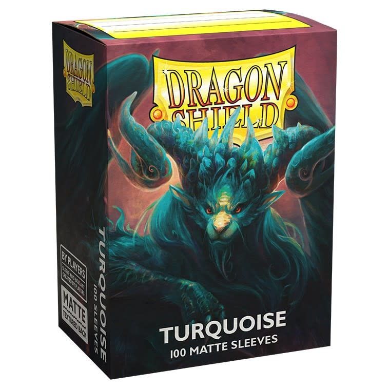 Dragon Shields: (100) Matte Turquoise Kate Beck Art Series