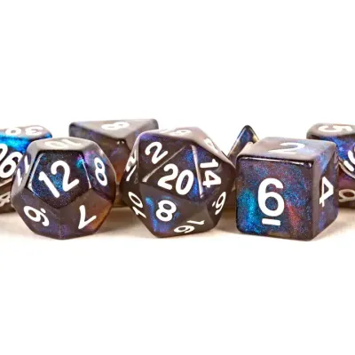 Stardust Acrylic Polyhedral Dice Set: Galaxy