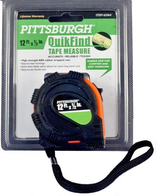 QuikFind Tape Measure 12ft