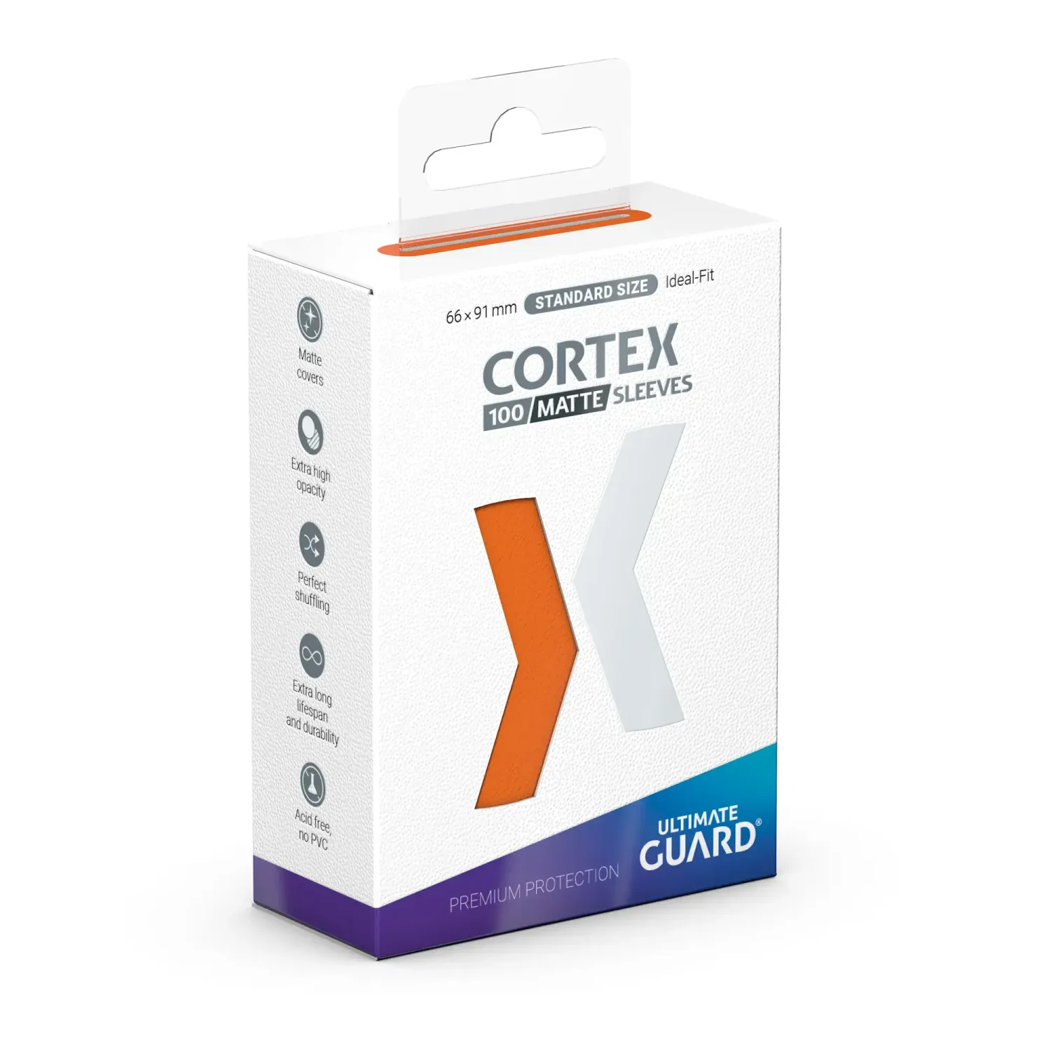 Ultimate Guard CORTEX Sleeves Orange Matte 100ct Packs