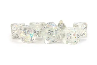 New 13 Inclusion Dice Resin: Rainbow Frost