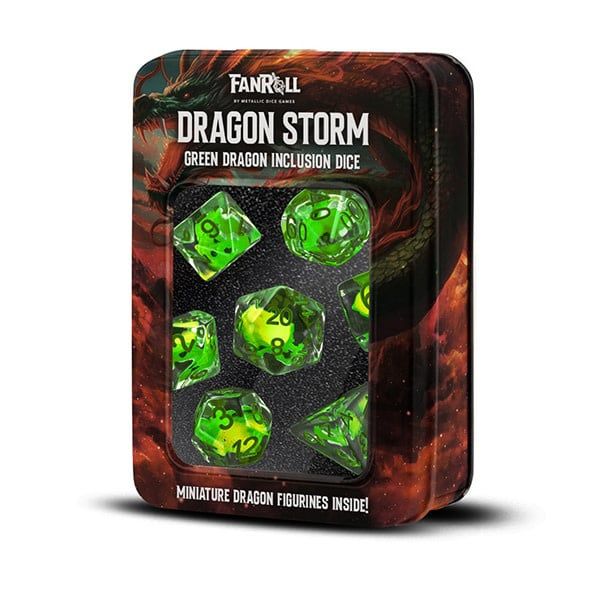 RPG Dice Set (7): Dragon Storm Inclusion: Green Dragon