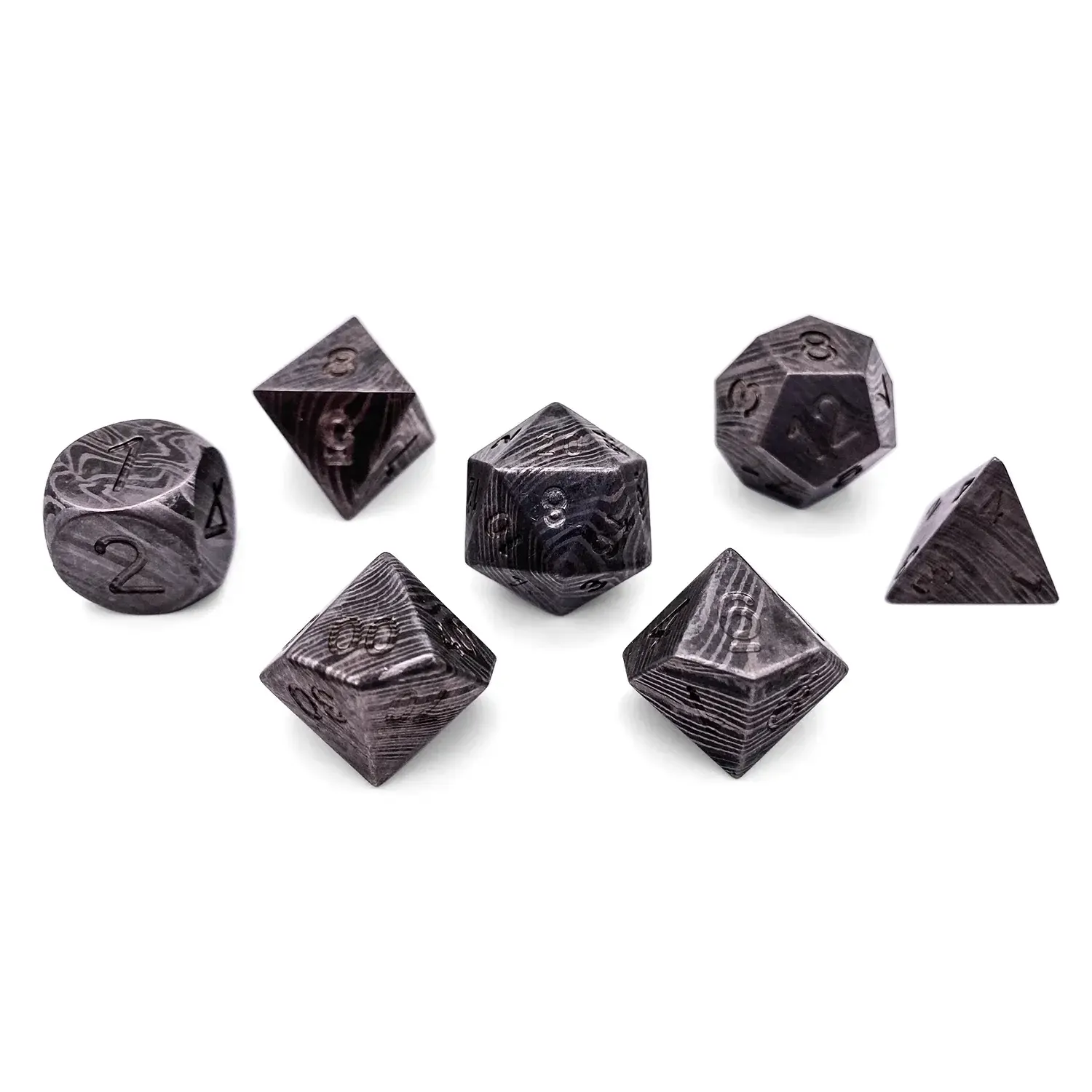 RPG Dice Set (7): Norse Foundry: Damascus Steel Dice