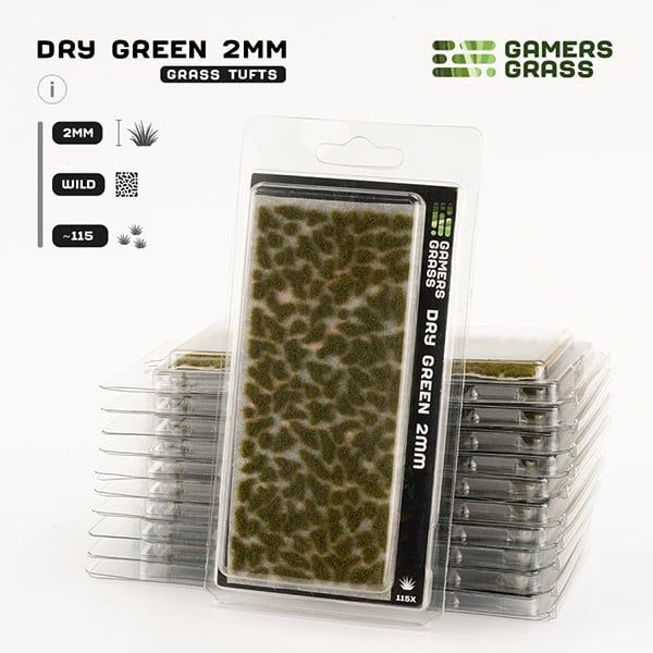 Gamers Grass Tufts: Tufts- Dry Green 2mm- Wild