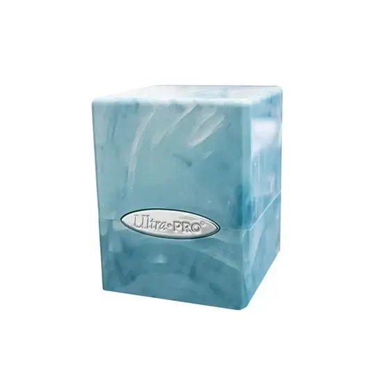 Ultra Pro: Deck Box: Satin Cube: Marble: Light Blue/White