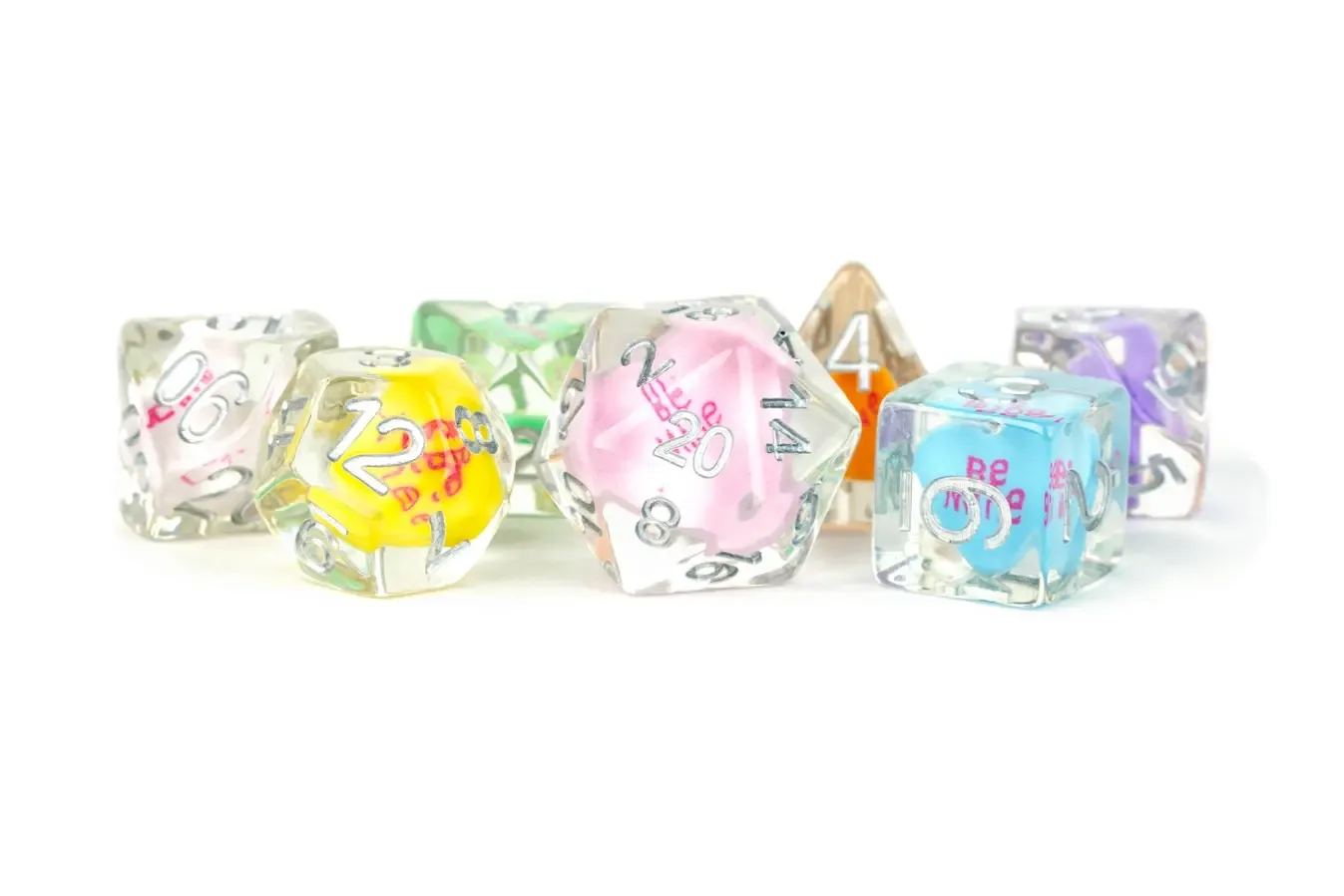 New 13 Inclusion Dice Resin: Love