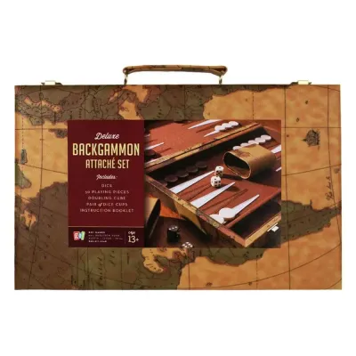 Deluxe Backgammon Attache Set