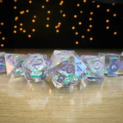 RPG Dice Set (7): Gen 2: Elixir Liquid Core Dice: Disco Vibes