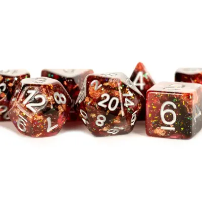 Colorful Eternal Resin Polyhedral Dnd Dice Set: Eternal Fire
