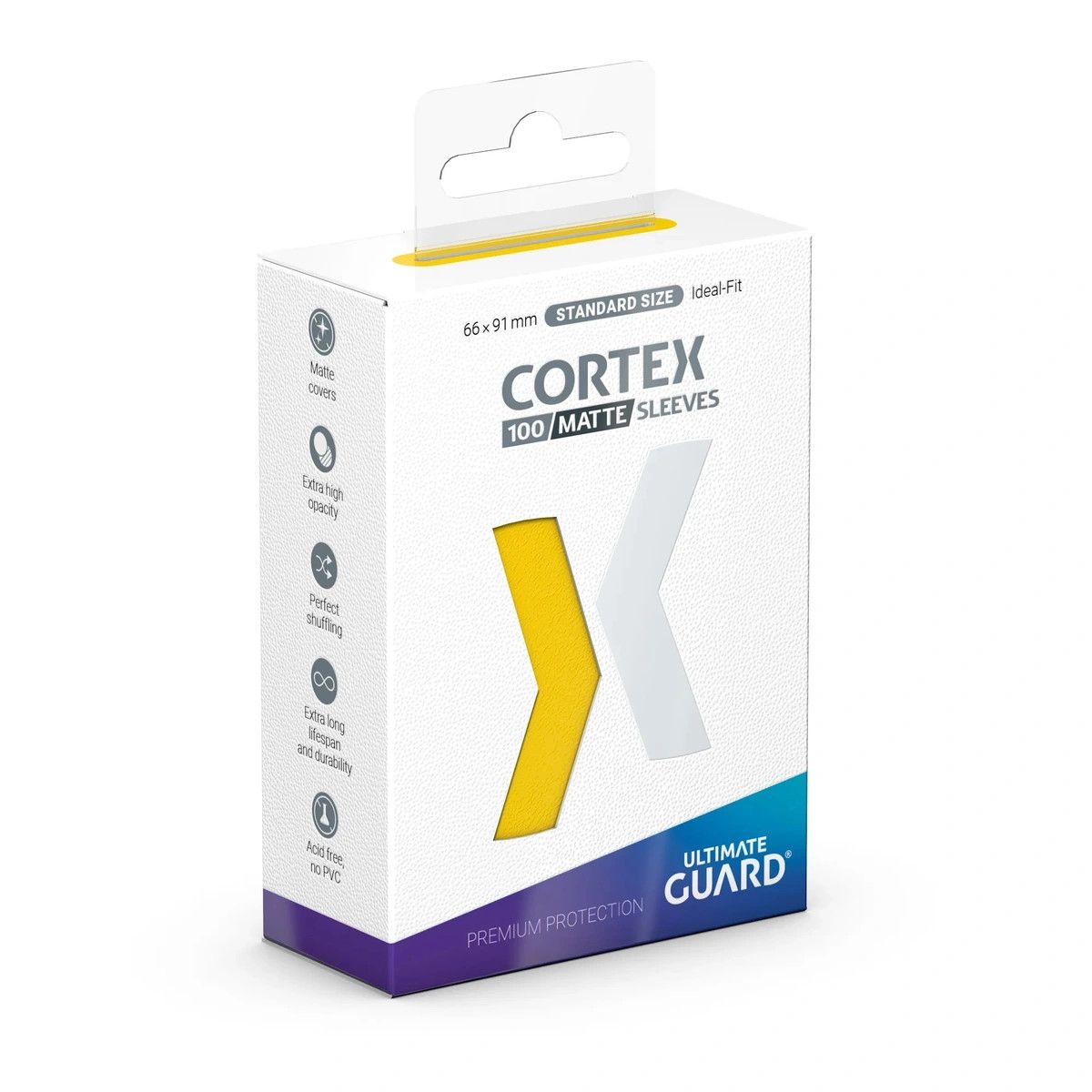 Ultimate Guard CORTEX Sleeves Yellow Matte 100ct Packs