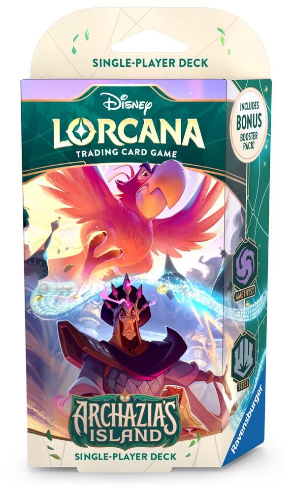 Disney LorcanaTCG: Archazia&#39;s Island Starter Deck (Amethyst &amp; Steel)