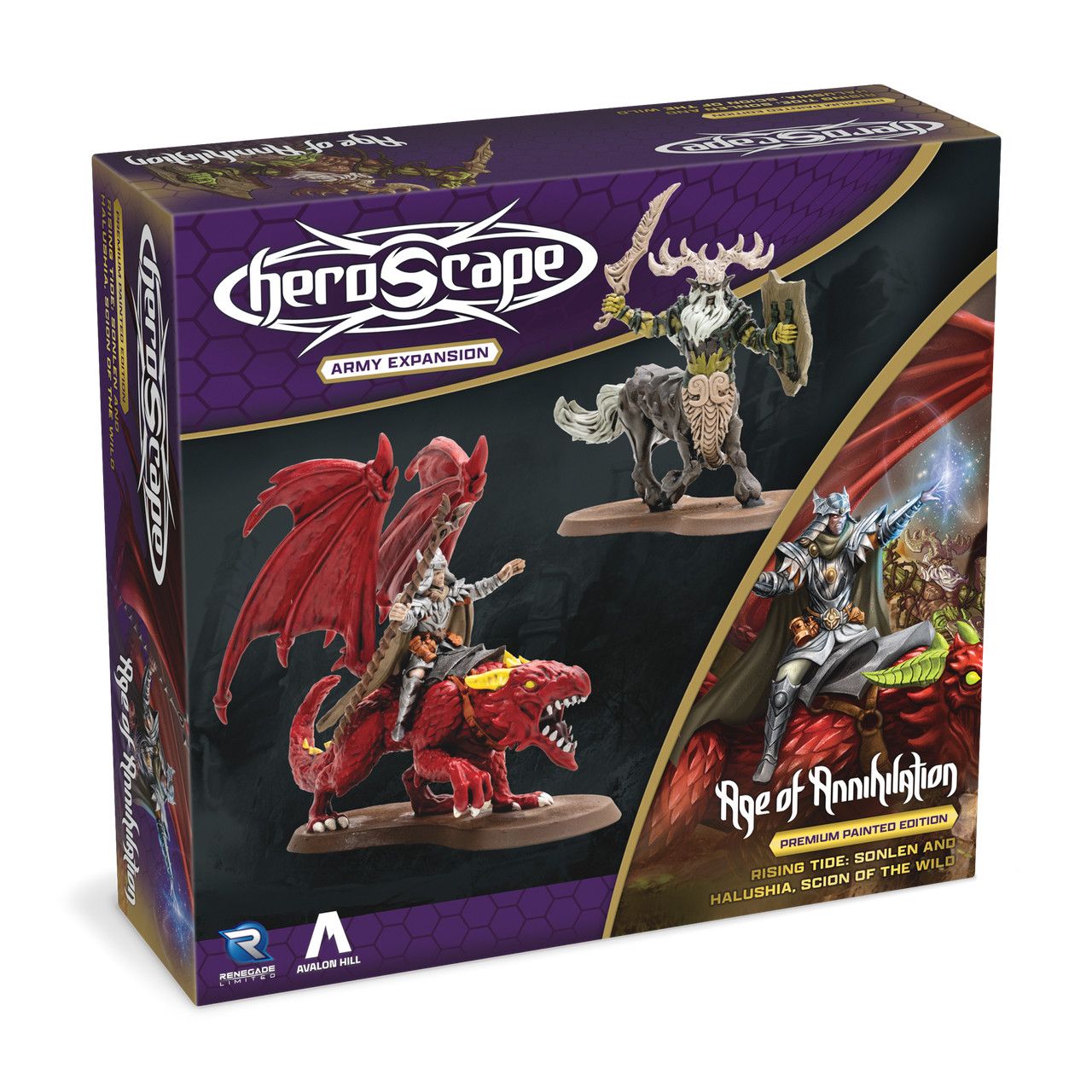 Heroscape: Rising Tide – Sonlen &amp; Halushia, Scion of the Wild Army Expansion Premium Painted Edition