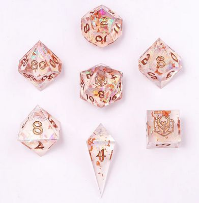 Captured Magic Handmade Sharp Edge Resin Dice-Opal