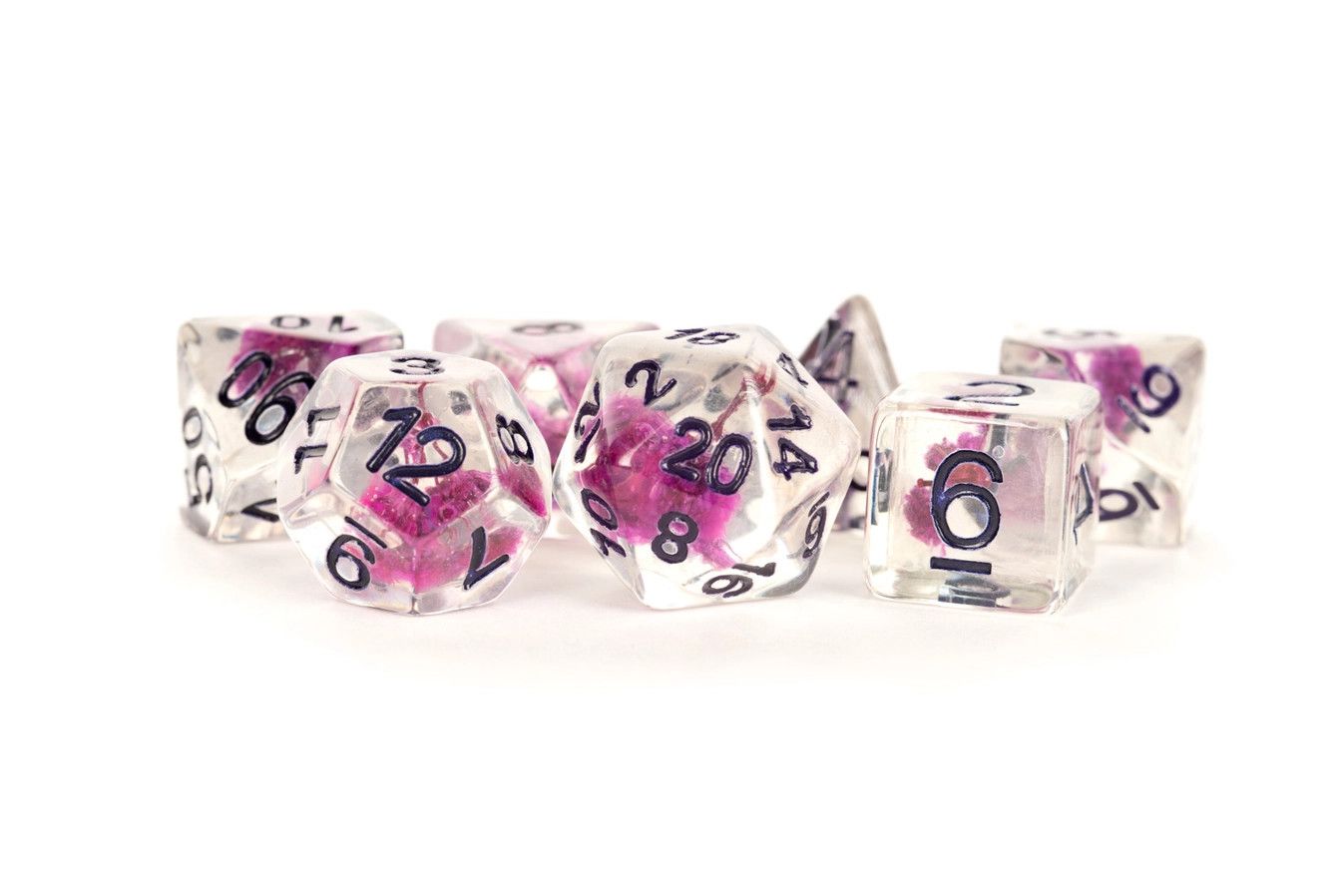New 13 Inclusion Dice Resin: Flower Purple