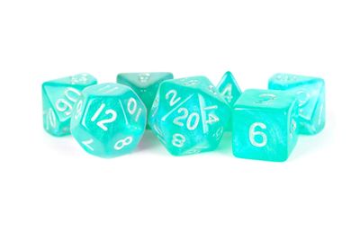 Stardust Acrylic Polyhedral Dice Set: Turquoise