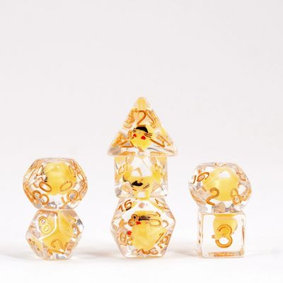 Cat Dice Resin Polyhedral Set
