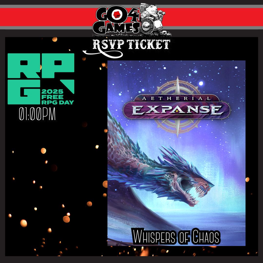 Free RPG Day RSVP: 1300 D&amp;D 5e Aetherial Expanse Whispers of Chaos