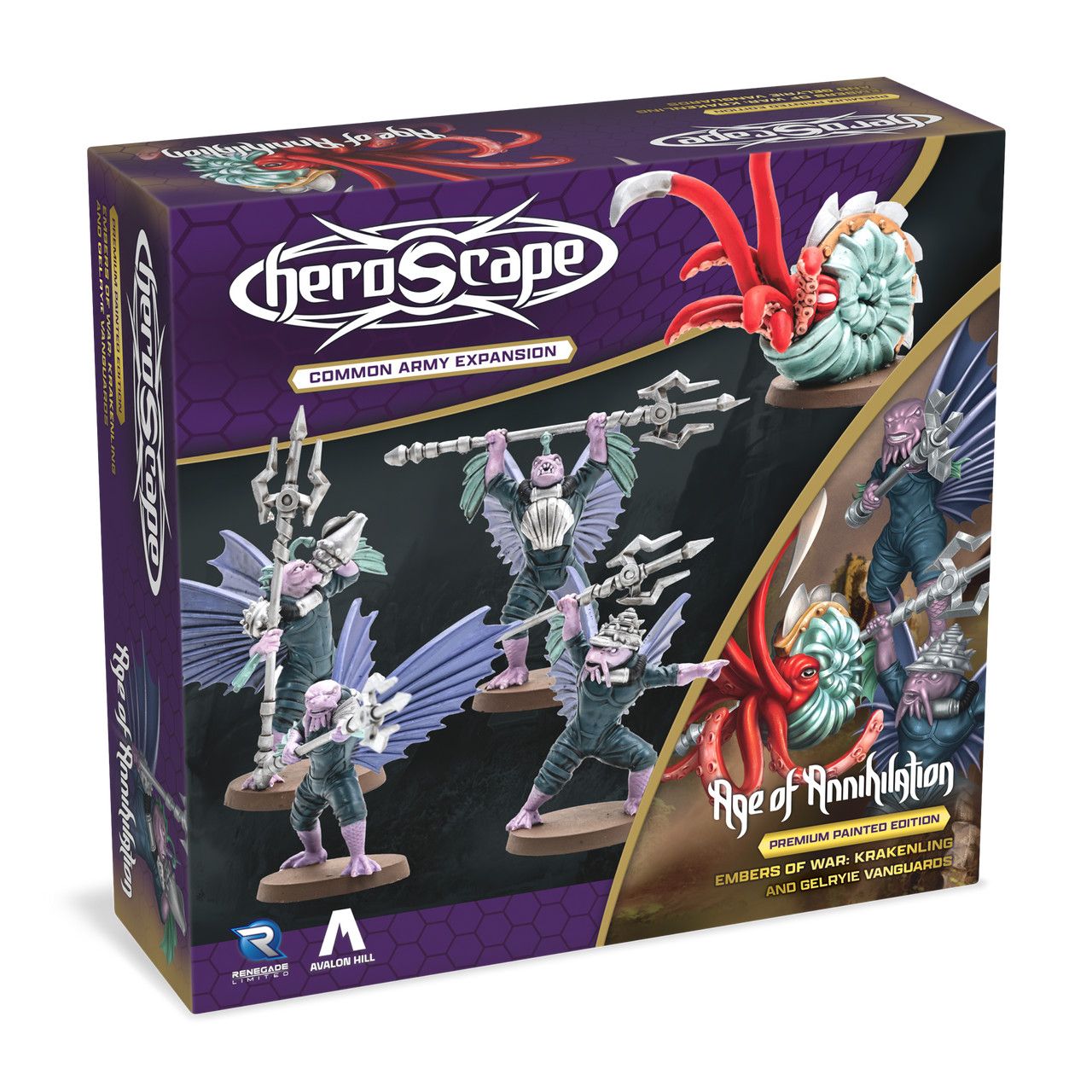 Heroscape: Krakenling &amp; Gelryie Vanguards Common Army Expansion Painted PRE-ORDER