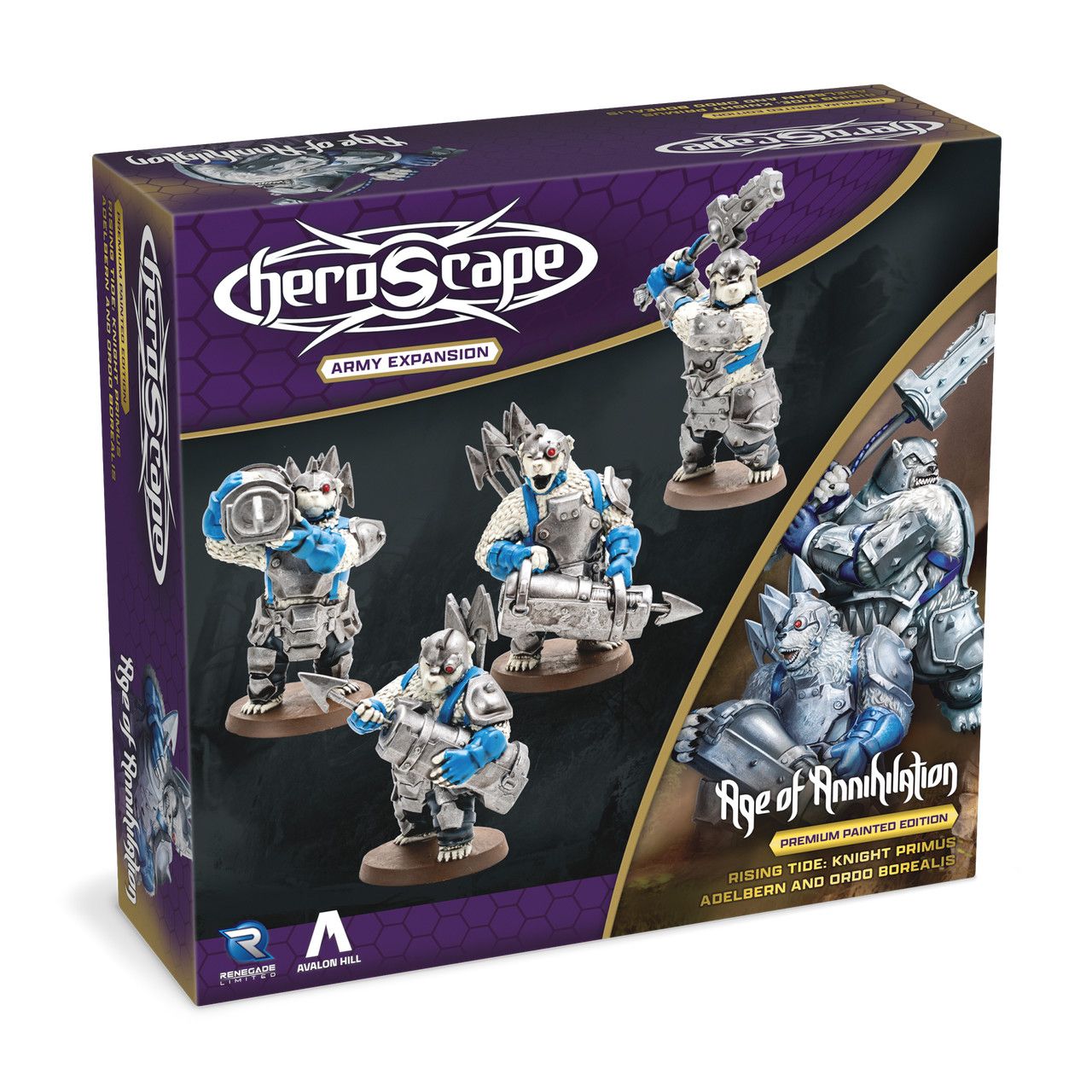 Heroscape: Rising Tide – Knight Primus Adelbern &amp; Ordo Borealis Army Expansion Premium Painted Edition